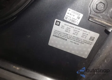 2015 Buick Regal Turbo from USA, damaged, VIN 2G4GK5EX7F9248185